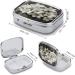 White Lily Bouquet Pill Box | 2 Compartment Decorative Metal Pill Organizer for Pocket & Purse - International Shipping Available - Buy Online on GoSupps.com