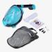 QingSong Full Face Snorkel Mask with Camera Mount - Foldable 180 Panoramic View - Anti-Fog, Anti-Leak Snorkeling Gear Set for Kids and Adults (Black/Green, S/M) - Buy Online on GoSupps.com