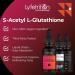 Lyfetrition S-Acetyl L-Glutathione 98mg 4 Oz Liquid 220 Servings Made in USA Quick Absorption Quality Potent Ingredients Third-Party Tested Non-GMO GMP Certified Cruelty-Free Products - Buy Online on GoSupps.com