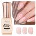 Nude Pink Gel Nail Polish 15ml Natural Jelly Sheer Pink Gel Polish Color Soak Off UV LED Nail Art Starter Manicure Salon DIY at Home Jelly Nude