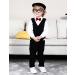 Mint Green Baby Boys 5pcs Wedding Suit Set | Black Blazers, Shirt, Trousers, Waistcoat, Bowtie & Cap | 12-18 Months | 1-4 Years - Buy Online on GoSupps.com