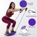 Solofit Balance Board with Resistance Bands - Fitness Board for Adults - Core Abs Legs Workout - Purple - Buy Online on GoSupps.com