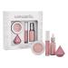 Mirabella 4-Piece Makeup Set for Women & Girls Illuminizing Holiday Gift Set - Make-Up Set Includes Lip Gloss Glow Drops Powder Highlight & Blender Sponge - Talc-Free & Paraben Free Cosmetic Set