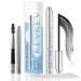 KevKev Eyelash Glue Lash Clusters Glue Black 10ml Lash Glue for Eyelash Clusters Glue with Remover Cotton Swabs Cluster Lash Glue Quick Dry Super Strong Hold Easy to Use(10ml Black)