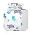 Turtles Hot Water Bottle without BAP with Cover 2 l Large Hot Water Bag for Pain Relief and Cramps