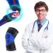 Medical Grade Knee Brace & Compression Sleeve with Patella Gel Pads - Joint Pain Relief for Men & Women | Medium Blue - Buy Online on GoSupps.com