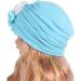 Qhome Girls Chunky Double Flower Beanie Kids Hat Turban - White - Buy Online on GoSupps.com