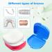 Buy Euppsiiu 3-Piece Braces & Denture Protection Box Set - Tooth Rail Case Prosthesis Container in White Blue Pink - Ideal for Dentures & Braces - Buy Online on GoSupps.com