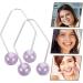 DRESSOOS 1 Pair Dimple Trainer Personal Face Trainer Exerciser Exercise Lips Trainer Tool Beauty Tools Jaw Trainer Cheeks Balls Exercise Device Alloy Purple Thin Face 4.30X2.50X0.80CM Purple - Buy Online on GoSupps.com