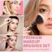 BEAUTYFACTOR 5pcs Makeup Brushes and Sponge Set for Flawless Application - Starwishes Series, Black - Buy Online on GoSupps.com