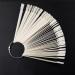 50 Tips Transparent Fan-shaped Nail Art Tips Display Polish Board Display Practice Sticks Tool with Metal Screw Split Ring Holder natural