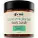 Coconut and Dead Sea Salt Body Scrub - Body Scrub Exfoliator Scrubs & Body Treatments with Hyaluronic Acid & Vitamin E Exfoliating Body Scrub to Moisturize & Remove Dead Skin Exfoliating Scrub