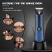 Groin Hair Trimmer - Waterproof Electric Manscape Trimmer with LED Light & Ceramic Blade for Men's Pubic & Body Grooming - Buy Online on GoSupps.com