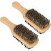 Jiawu Beard Brush - Double-Sided Ergonomic Bristle Brush for Home Salon & Pet Care | Skin-Friendly & Portable - Buy Online on GoSupps.com