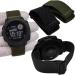 Abanen 22mm Elastic Watch Bands for Garmin Instinct - Soft Stretchy Nylon Strap for Instinct Crossover Solar - Black + Green - Buy Online on GoSupps.com