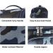 Extra Large Waterproof Hanging Toiletry Bag for Men & Women - Portable Dopp Kit with Metal Hook - Camo Blue - Buy Online on GoSupps.com