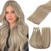 Hetto real hair extensions brawl virgin treat extensions real hair ash blonde highlights bleached blond #18/613 genius tress extensions hair extension 25g 50 cm 50cm 4-3 vghw #18/613
