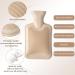 Agaky 1L Natural Rubber Hot Water Bottle Belt | Removable Lid | Beige for Neck Shoulders Back & Legs Relief - Eco-Friendly Comfort - Buy Online on GoSupps.com
