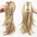 SEGO Ponytail Extension - Medium Blonde 12 (30cm) Braid Hairpiece with Butterfly Clip | Real Hair Like Quality | 95g - Buy Online on GoSupps.com