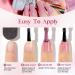 Rose Pink Glitter Gel Nail Polish - 12mL Sheer Nude Pink Shimmery Jelly Gel Polish - Buy Online on GoSupps.com