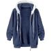 Hanxiulin Women's Oversized Plush Hoodie Jacket - Breathable Cozy Winter Fleece Coat - Buy Online on GoSupps.com