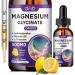 Magnesium Glycinate Supplement Magnesium Liquid Drops with Magnesium Glycinate 500mg Vitamin B6 Ashwagandha L - Theanine Chamomile -Support Stress Relief Bone Muscle Mood Vegan Lemon 2 Fl Oz (Pack of 1)