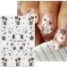 JMEOWIO 9 Sheets Halloween Nail Art Stickers Decals Self-Adhesive Pink Cute Ghost Nail Supplies Nail Art Design Decoration Accessories - Buy Online on GoSupps.com