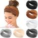Women's Hair Bands Wide Elastic Soft 6 Pieces Summer Boho Headband Print Hair Accessories Yoga Sports Hairband Multicoloured Thin Headbands (F) Multicoloured 6