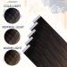 Runatur Real Hair Extensions Tape - Brown Blonde Balayage 60cm | Invisible Real Hair Tape Extensions #2/6/18 - 50g Smooth Quality - Buy Online on GoSupps.com