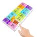 Weekly Pill Box Organiser Portable Weekly Tablet Box Organiser with Unique Push Buttons Pop Open Design 7 Day 2 Times AM PM Large Medical Organiser for Work Travel Home