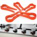 Stove Knob Locks (5 Pack) Stove Stoppaz Child Safety Guards Durable Design - Baby and Pets Proof (Red)