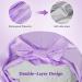 Arqumi Reusable Shower Cap with Ribbon Bow | Waterproof Double-Layer Bath Cap for Women Men | Large Elastic Hair Bonnet for Long Thick Hair - Purple C Shower Cap - Buy Online on GoSupps.com