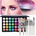 40-Color Eyeshadow Palette with Brushes | Heavily Pigmented Eye Makeup Kit & Highlighter Palettes - Shop Internationally! - Buy Online on GoSupps.com