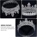 FRCOLOR Rhinestone Crystal Crown Tiara - Elegant Bridal Hair Accessories for Weddings Pageants Birthdays & Proms (Silver) - Buy Online on GoSupps.com