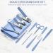 12-Part Stainless Steel Manicure Set for Men & Women - Professional Nail Care & Pedicure Kit - Perfect for Travel - Duaiu Blue - Buy Online on GoSupps.com