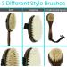 Vive Dry Body Brush Set - Long Handled Multi Brushing Kit - Natural Bristles for Back, Feet, Cellulite, Lymphatic Drainage - Exfoliating Massager - Buy Online on GoSupps.com