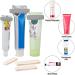 Calary 6pcs Toothpaste Tube Squeezer Dispenser | 3 Sizes Plastic Rolling Clip | Bathroom Organizer (Gray/White) - Buy Online on GoSupps.com