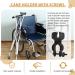 Tophoniex 4 Pack Walking Stick Holders Universal Crutches Stick Bracket Accessories Cane Holder for Drive Rollator Walker Wheelchair Black - Buy Online on GoSupps.com
