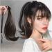 Ponytail Extensions 40/50CM Long Extension Wrap Around Clip in Ponytail Hair Extension Drawstring Ribbon Straight Ponytail Extension Synthetic Drawstring Ponytail for Women(Color:Brownish Black Size:5 50cm Brownish Black - Buy Online on GoSupps.com