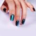 30Pcs Green Aurora Cat Eye Press on Nails - Handmade Soft Gel Fake Nails with Glue | Semi-Transparent Short Square Stick On Nails Reusable & Fit Perfectly | 15 Sizes - 30 Nail Kit Emerald Charm