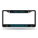 Rico Industries NHL San Jose Sharks Standard Chrome License Plate Frame , 6 x 12.25"