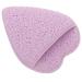 Baluue Compressed Facial Sponge Heart Shaped Exfoliating Face Scrubber Puff Reusable Makeup Remover Cosmetic Spa Sponges for Facial Cleansing Purple