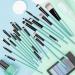 CINIDY 20-Piece Makeup Brush Set - Wool Make Up Tools Toiletry Kit (Black) - Buy Online on GoSupps.com