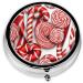 Buy Decorative Round Pill Box - 3 Compartment Travel Organizer for Candy Canes & Vitamins | Portable Mini Medicine Case - Buy Online on GoSupps.com