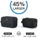 ZEEMO Men's Extra Large Water-resistant Toiletry Bag - Double Side Full Open Design - Shaving Accessories for Long Travel - Black - 7L - Buy Online on GoSupps.com