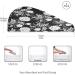 Black and White Flowers Dry Hair Cap | 2 Piece Quick Drying Towel Set with Button Headband | Super Absorbent & Soft Comfort - Buy Online on GoSupps.com