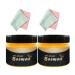 Wood Seasoning Beewax 2Pcs Guitar Mahogany Wax Multipurpose Natural Beeswax Wood Furniture Cleaner and Polish with 2 Rags