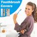 Toothbrush Travel Case Set - 4 Transparent Holders for Travel Camping & Home | Portable Plastic Covers - 7.87x1.85x1.18 inches - Buy Online on GoSupps.com