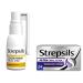 Strepsils Soothing Sore Throat Spray Contains Honey Sore Throat and Cough 20 ml and Strepsils Extra Triple Action Blackcurrant Lozenges for Sore Throat 24 Lozenges