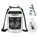 Piscifun Dry Bag Waterproof Floating Backpack 5L/10L/20L/30L/40L with Waterproof Phone Case for Kayking Boating Kayaking Surfing Rafting and fishing White 5l